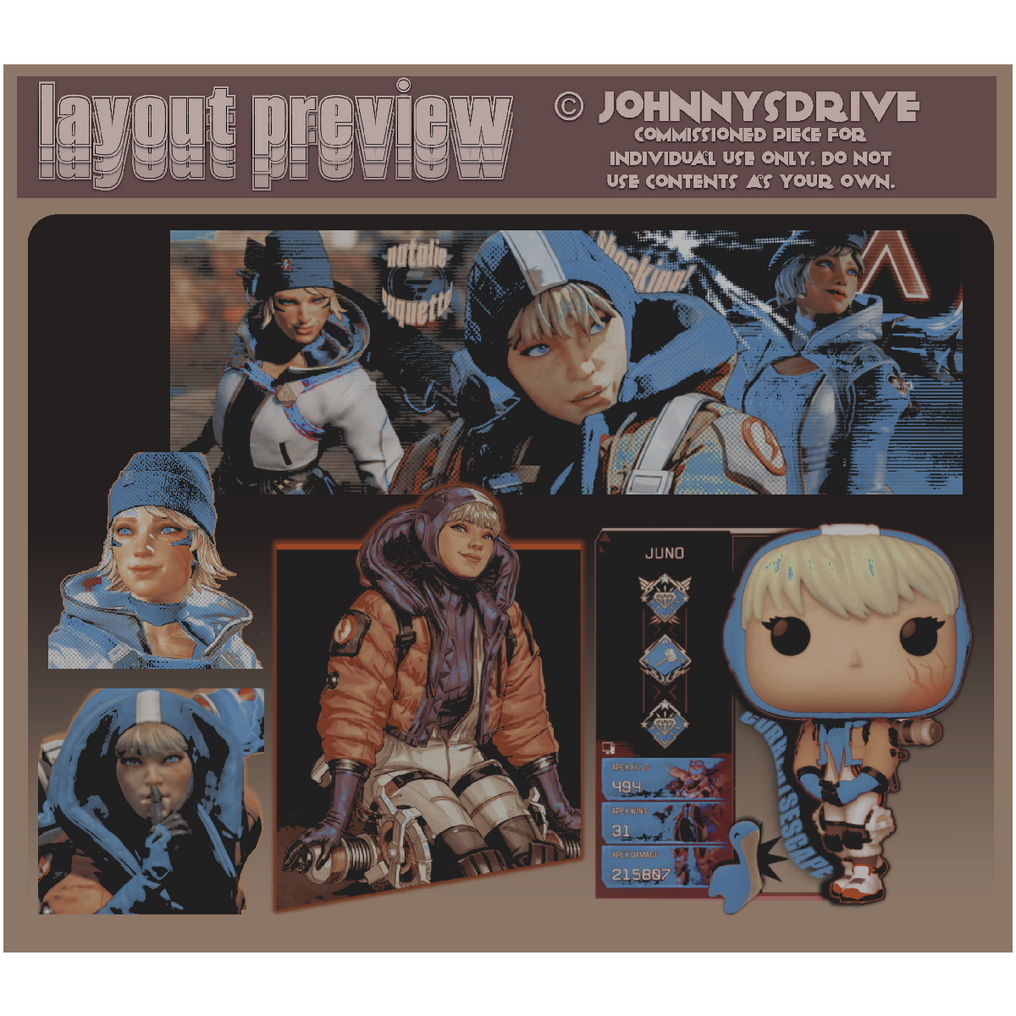 layout + transparent dual photo pinned.