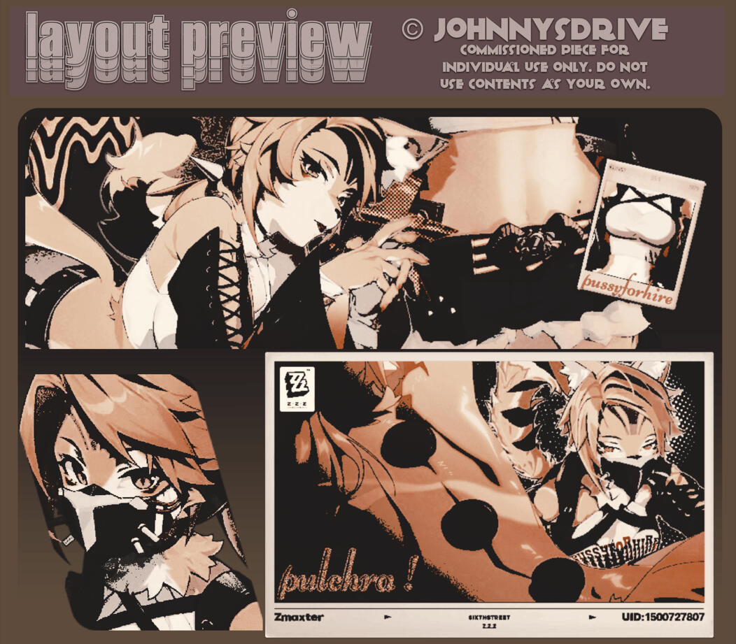 layout with a fully edited graphic pinned. $20 example