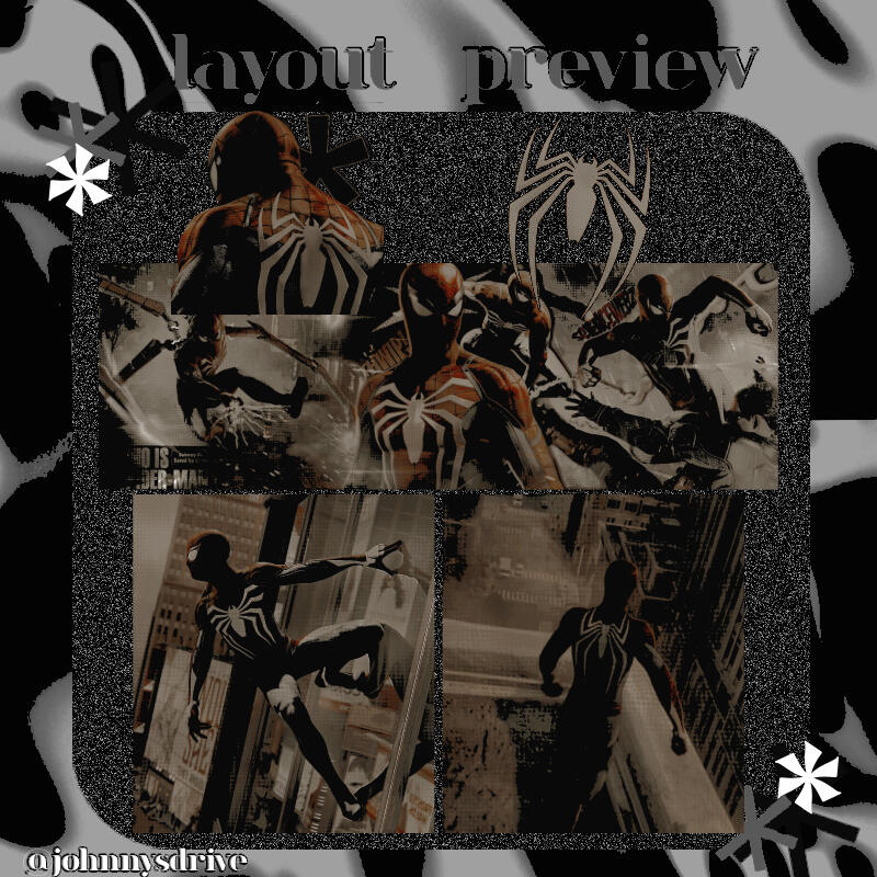 layout + image/gif pin. designed for the pinned to be 1 picture and 1 gif side by side, cropped accordingly. $15 example.